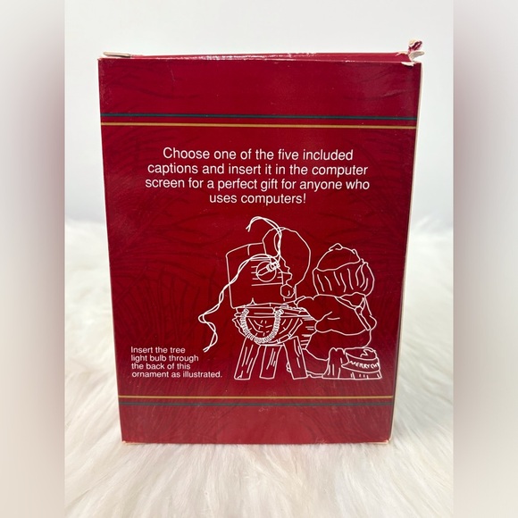 Carlton Cards Red Santa Computer “Santa’s Network “Ornament - Picture 3 of 5